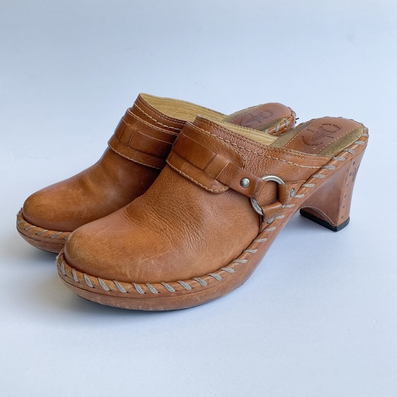Genuine Leather FRYE Clog Mules Sandals EUC, 7M - Picture 4 of 12